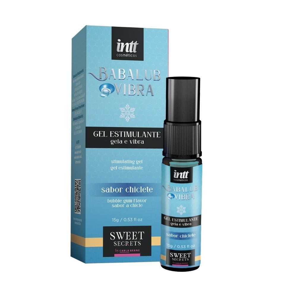 Gel Excitante Babalub Esfria e Vibra Sabor Chiclete 15g