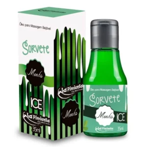 Óleo Para Massagem Gelado e Beijável 35ml - Menta