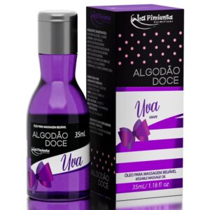 Óleo Beijável 35ML Algodão Doce Sabor Uva para Massagem