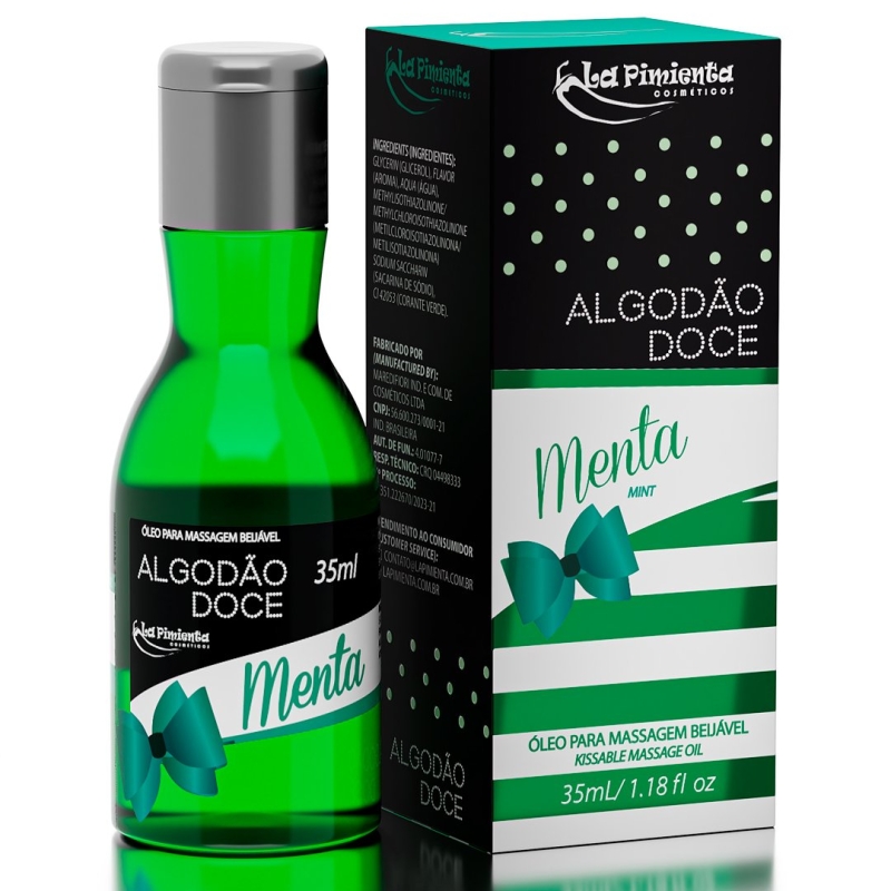 Óleo Para Massagem Esquenta e Beijável 35ml - Menta