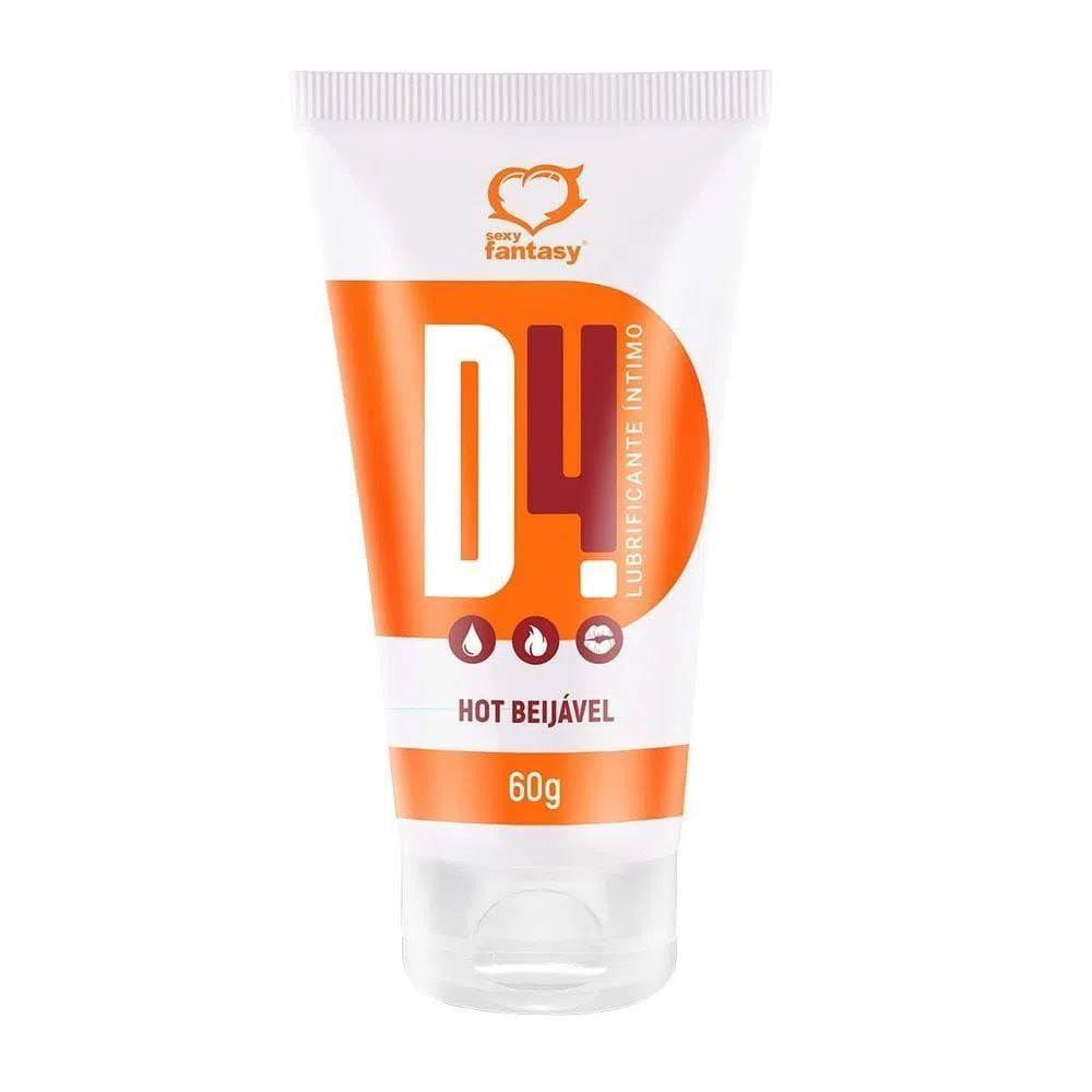 Lubrificante D4 Beijável à Base de Água 60g - Hot