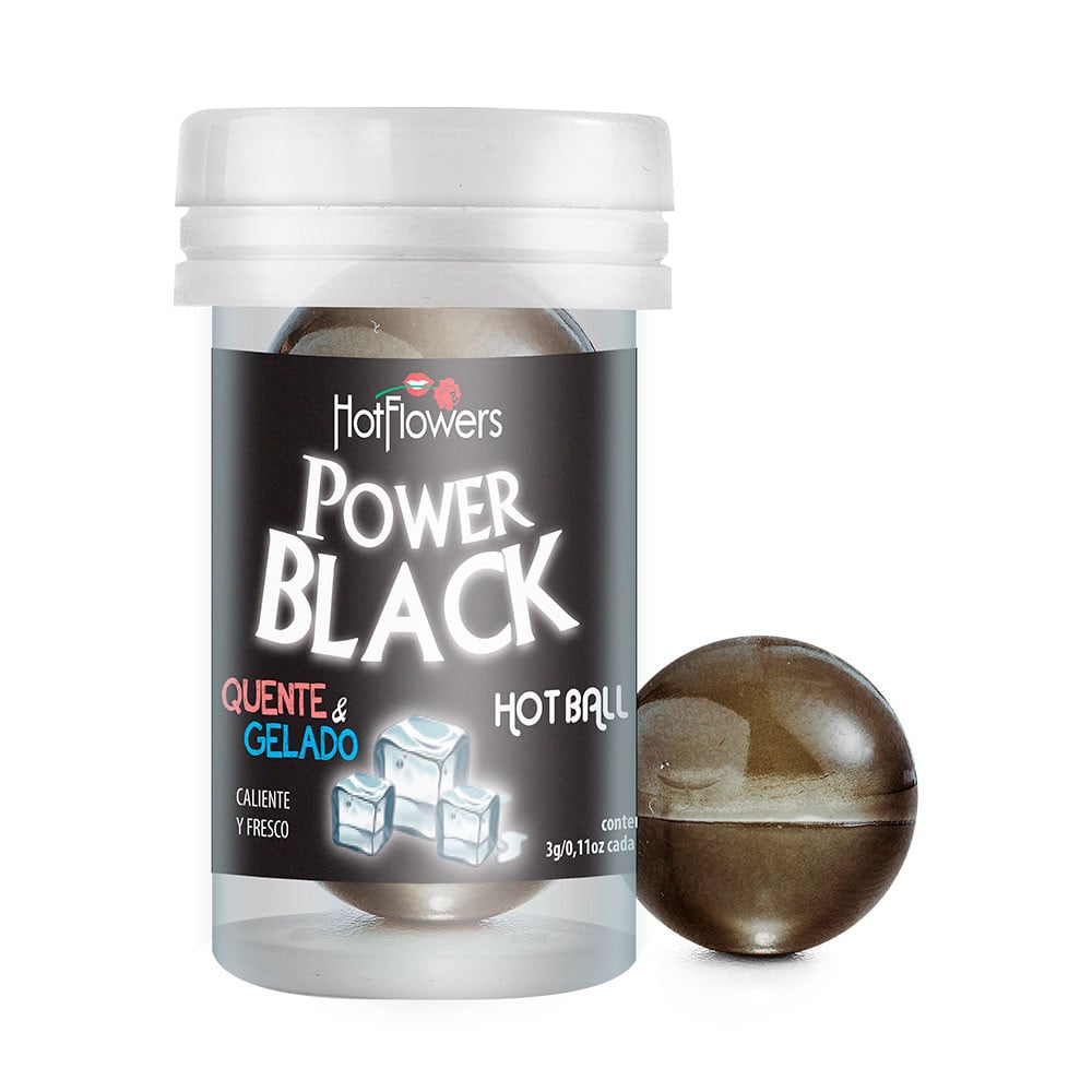 Bolinha Beijável Power Black 90g Ação Que Aquece e Esfria