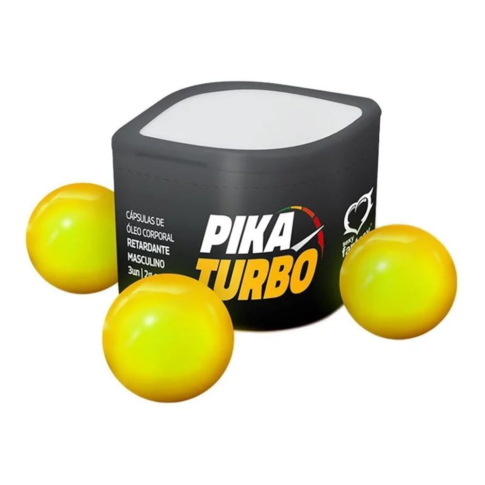 Bolinha Retardante Pika Turbo com Menthol e Óleo de Cravo - 3 Unidades