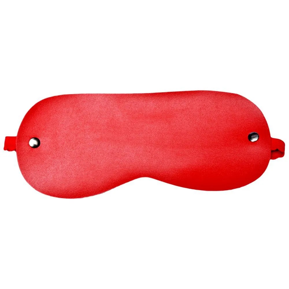 Venda para Olhos Couro Sintético Vermelho 8x20 cm