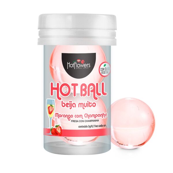Bolinha Explosiva Beijável Sabor Morango com Champagne - 02 Unidades