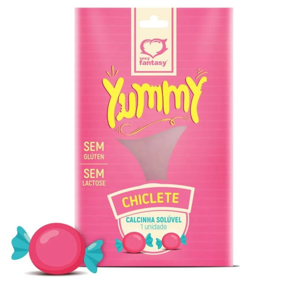 Calcinha Comestível Sabor Chiclete