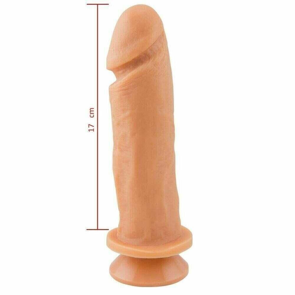 Prótese Realística 17,5cm x 4,4cm Ventosa PVC Atóxico