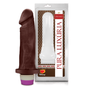 Prótese Realística Marrom com Vibro 18 cm x 4,5 cm