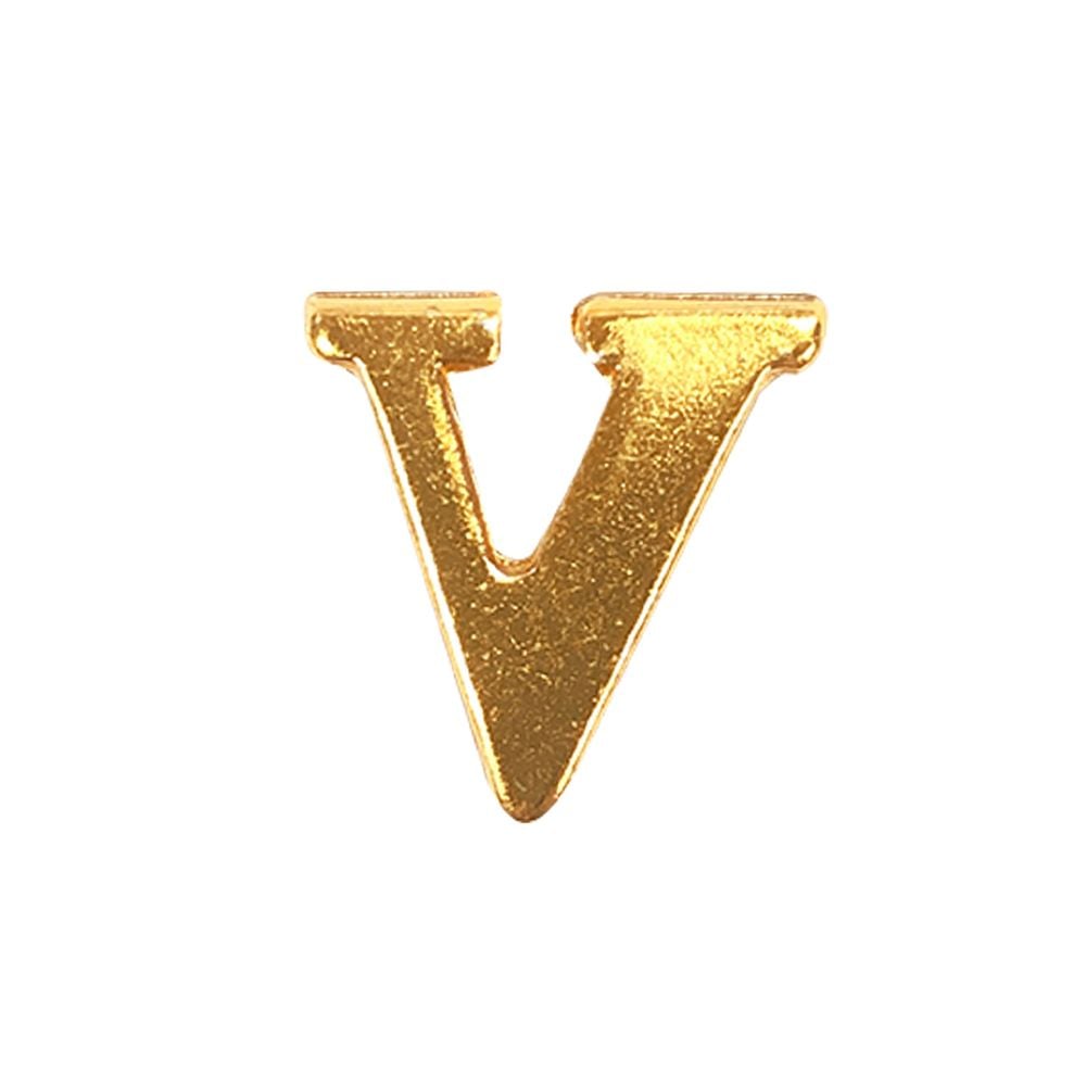Letra V em Metal Dourado para Personalizar Calcinha Sexy