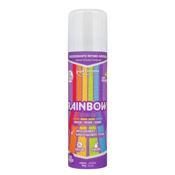 Desodorante Íntimo Rainbow 166ml Baunilha Jato Seco Fórmula Vegana