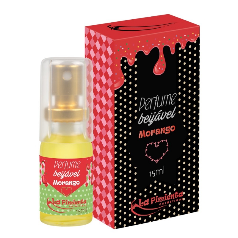 Perfume Feminino Beijável Morango 100ml Fragrância Doce