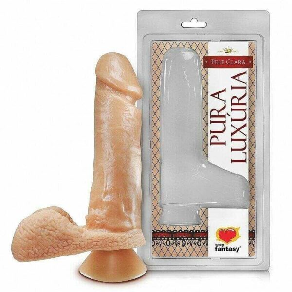 Prótese Realística 17 cm x 4,5 cm em PVC Atóxico com Ventosa