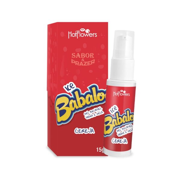 Gel Excitante Beijável Babaloo Gela e Vibra 15ml - Cereja