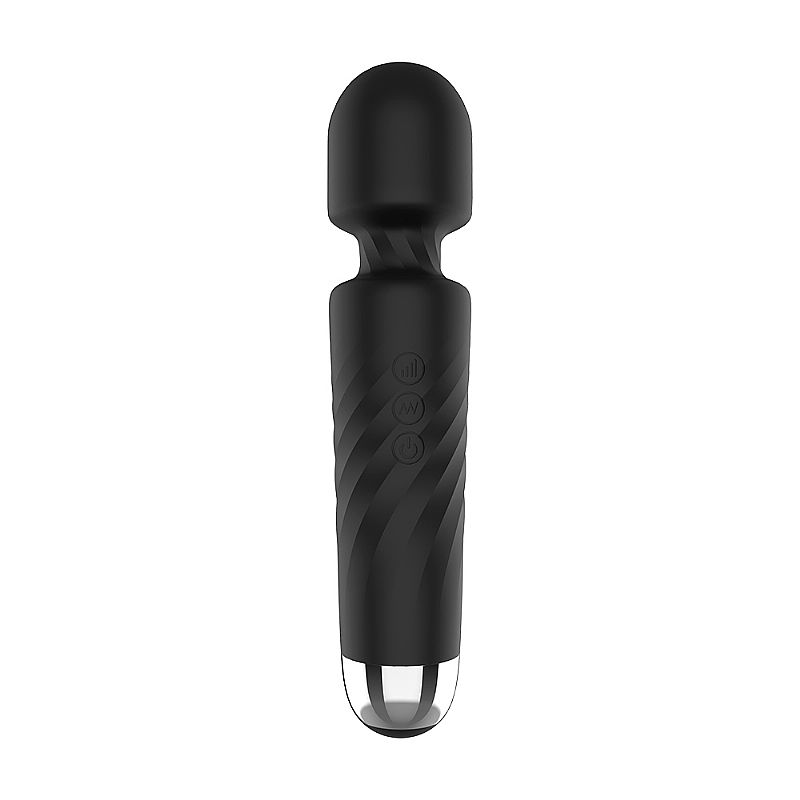 Varinha Mágica Preto Silicone 20 cm 7 Modos de Vibração Água