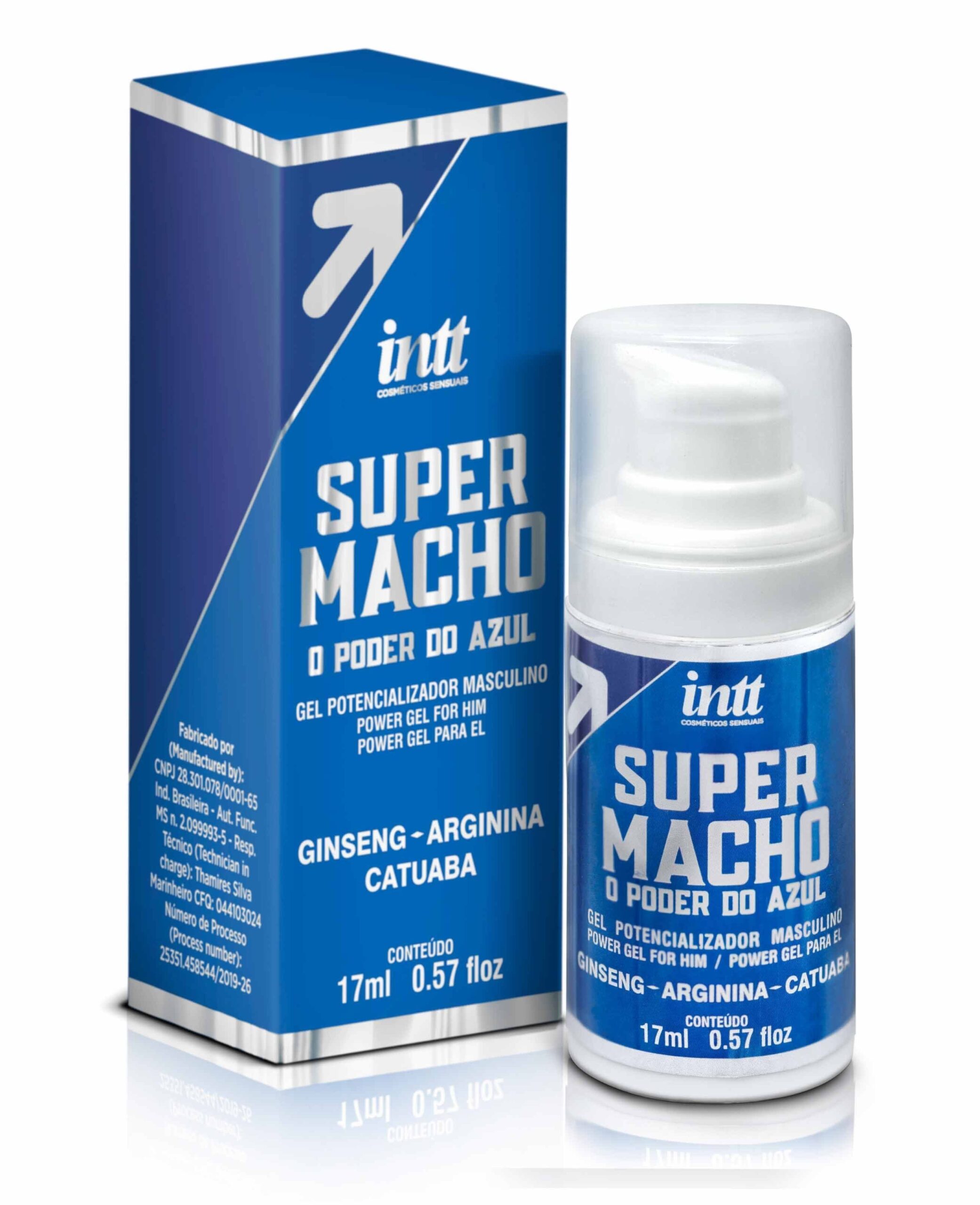 Gel Potencializador de Ereção Super Macho 30ml com Ginseng e Catuaba