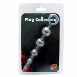 Plug Anal 5 Esferas em Elastômero Atóxico 10 cm Preto