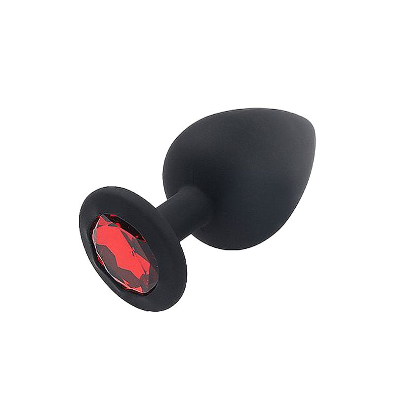 Plug Anal Aveludado Silicone P Preto 7 cm x 2,8 cm