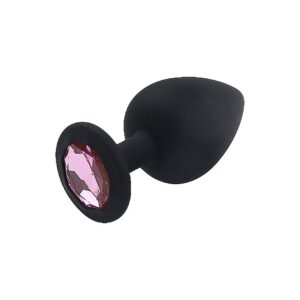 Plug Anal Aveludado M – Silicone Preto 8,2 cm x 3,4 cm